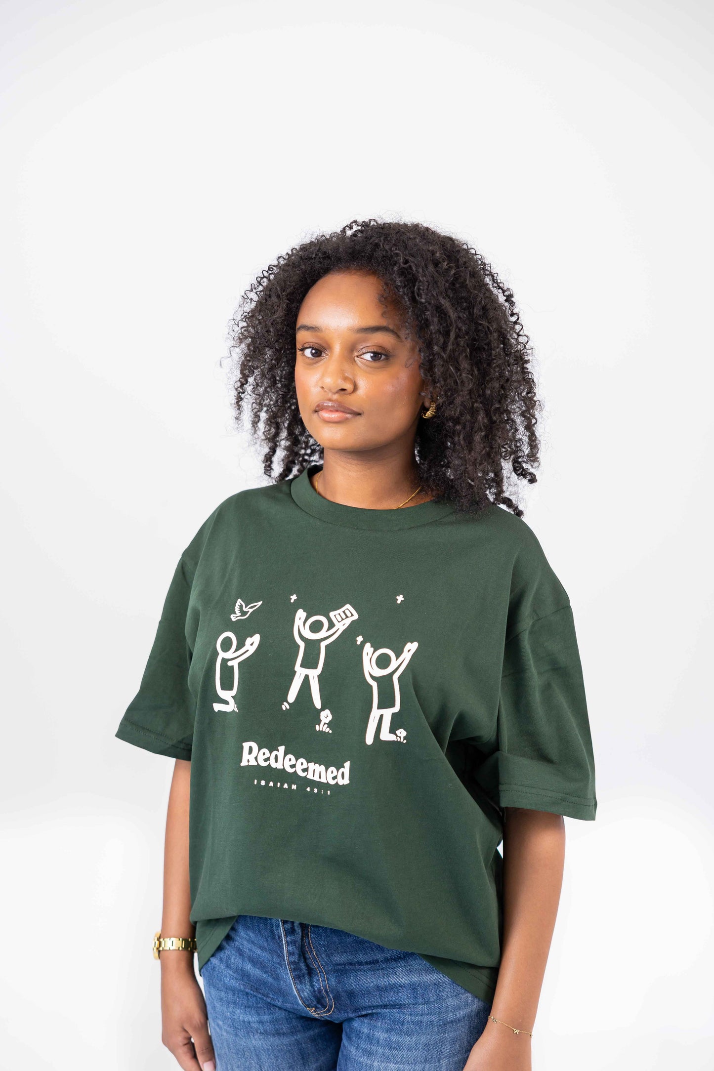 REDEEMED TEE FOREST GREEN