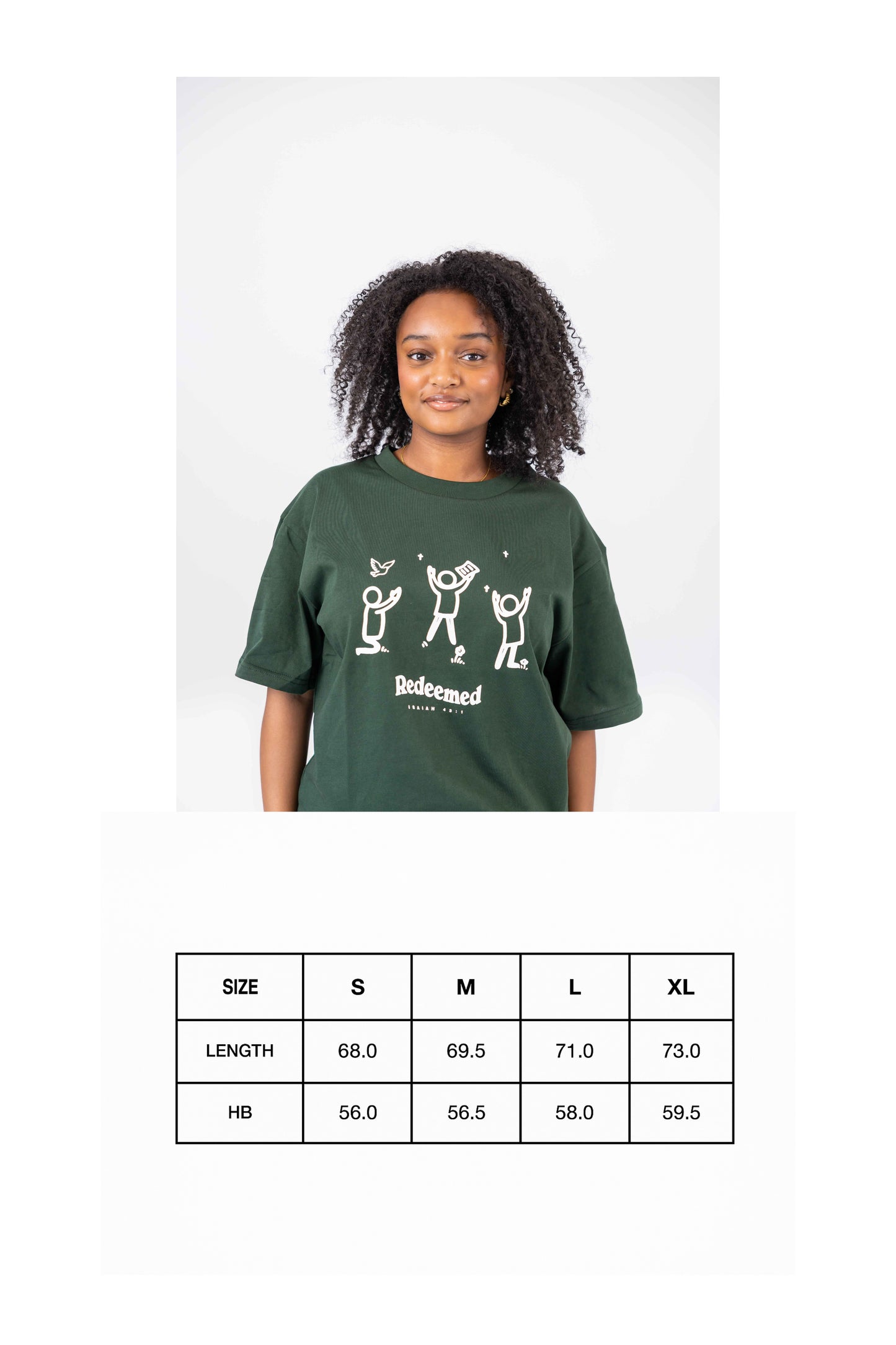 REDEEMED TEE FOREST GREEN