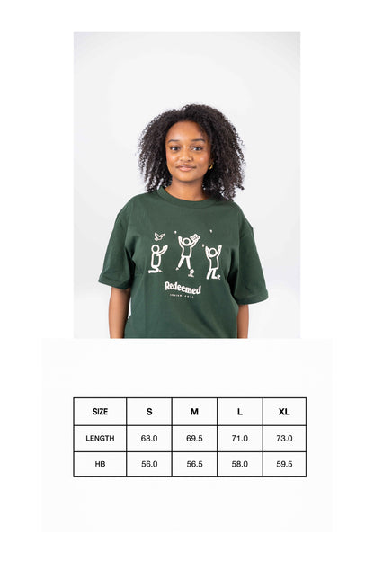 REDEEMED TEE FOREST GREEN